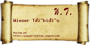Wieser Tóbiás névjegykártya